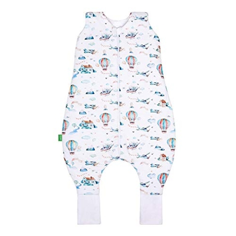LULANDO TupTup Babyschlafsack mit Beinen – Bio Baumwolle, Ganzjahres Schlafsack Baby, antiallergischer Silikonvliesstoff (2-3 years, Plane)