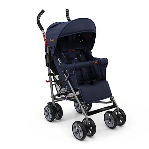 Baninni Kinderwagen Luca Dunkelblau – mit Regenschutz