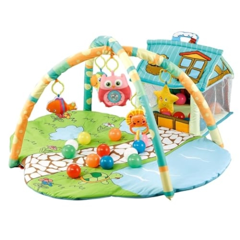Moni Activity Center Happy Farm JL625-1A, Spielbogen 30 Spielbälle, kleines Haus
