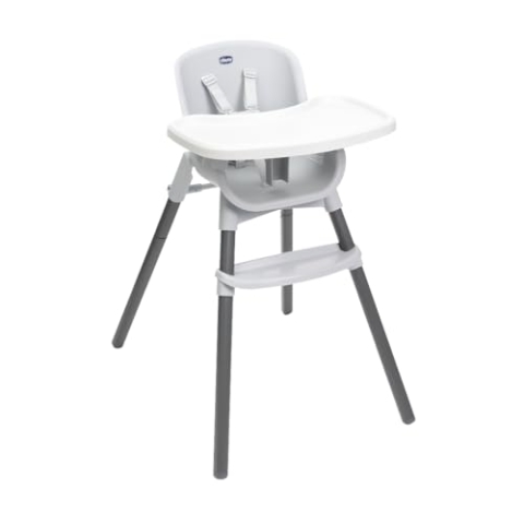 Chicco Zest Kinderhochstuhl für Babys ab 6 Monaten bis 40kg, Leichter Hochstuhl mit verstellbarer Höhe und abnehmbarem Tablett, 5-Punkt-Gürtel, wiegt nur 4,5 kg, Kompakt verstaubar, Modernes Design