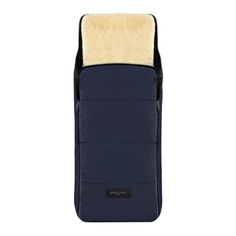 WERNER CHRIST BABY, Kinderwagen-Fußsack CORTINA – Thermo Winterfußsack (Kinder ab 6 - bis 36 Monate), mit herausnehmbarer Lammfelleinlage, medizinisches Fell, in Navy (dunkelblau)