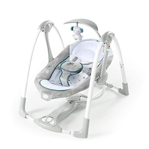 Ingenuity, Nash 2 in 1 faltbare Schaukel und Sitz mit Vibration, Melodien, fünf Schaukeleinstellungen und Batterien