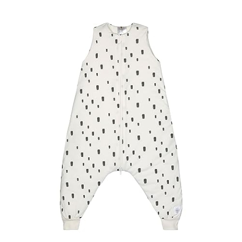 LÄSSIG Schlaf Jumpsuit Sleeping Jumper Baby Schlafsack 2022 (1-2 Jahr 80cm fit 86-92, Bricks Milky)