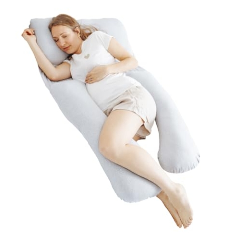 Babymoov Schwangerschafts- und Stillkissen B.LOVE XXL aus Bio-Baumwolle - Mineral Grey - Öko-Tex zertifiziert