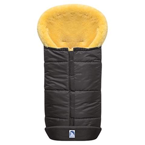 Heitmann Eisbärchen Premium Lammfell-Fußsack, Design:grau-meliert (grau)