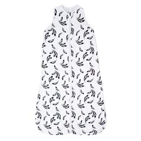 Domiva Babyschlafsack, Musselin, Bambus, bedruckt, Federn, 6-24 m, 90 cm