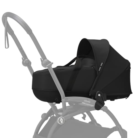 Stokke YOYO Liegewanne, Schwarz - Für Babys bis 6 Monate oder 9 kg - Enthält halbharte Schale, Doppelmatratze und Fußabdeckung - Erfordert YOYO-Rahmen (separat erhältlich)