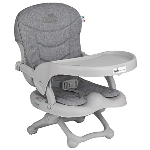 CAM Il Mondo del Bambino - art.S333/C244 - Booster-Sitz Smarty Pop - Hergestellt in Italien - perfekt von 6 bis 36 Monate - GRAU MELANGE