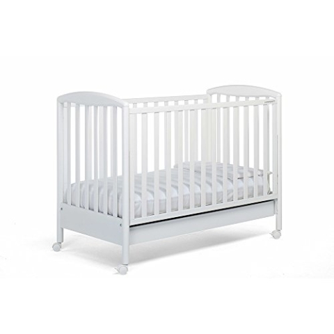 Foppapedretti Lucy, Kinderbett mit verstellbarem Seitenteil, 131 x 71 x 103 cm, 26 kg, weiß