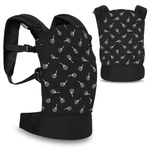 Lorelli Babytrage Wally ab 3 Monate, Kindertrage, Ergonomisches Design, Atmungsaktives Material, Verstellbare Gurte, Einfach anzuziehen, Baby Backpack, schwarz