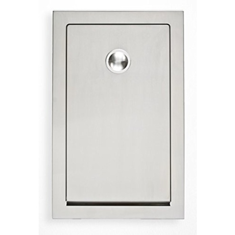 Koala Kare Products Edelstahl Wickeltisch KB111-SSRE Vertikal teilweise Unterputz MICROBAN® Hygieneschutz