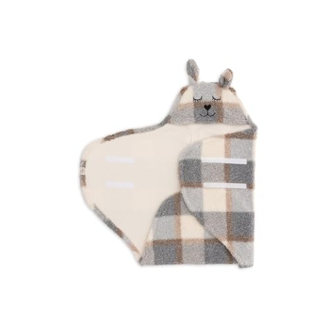 Jollein 032-566-68050 Einschlagdecke Hase - Check Boucle (100x105 cm)