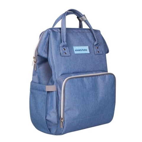 Kikkaboo Wickeltasche Siena, Rucksack, Wickelunterlage, Grifflänge einstellbar, Farbe:hellblau