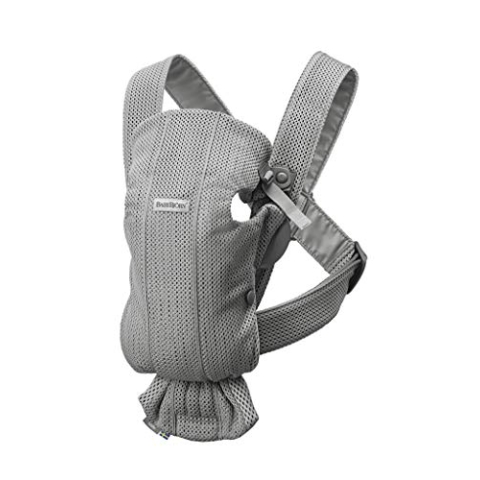 BabyBjörn Babytrage Mini, 3D-Netzstoff, Grau