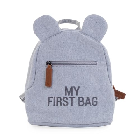 CHILDHOME, Kinderrucksack Baby, Schule, Kindergarten, Krippe, Zwei Fächer, Lunchbag/Flaschen geeignet, Abnehmbare Sicherheitsschnalle, Wasserabweisend, My First Bag, Jersey