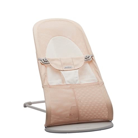 BabyBjörn Babywippe Balance Soft, Netzstoff, Perlmuttrosa/Weiß