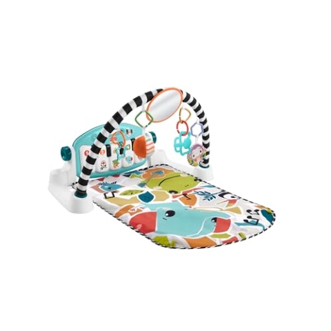 Fisher-Price Kick & Play Glow & Grow Klavierteppich Kicks mit Lichtern und Sounds, Spielzeug für Neugeborene, spanische Version (HWY54)