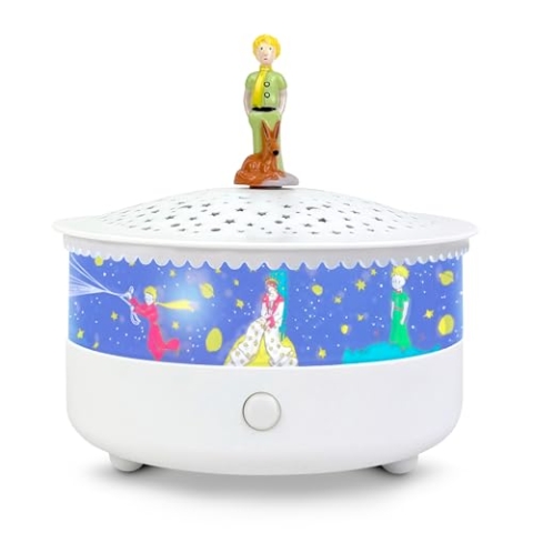 Trousselier 6260794 Sternenhimmel-Nachtlicht mit Musik, Kleiner Prinz, Schlummerlicht mit Schreifunktion, Sternenlicht, Einschlafhilfe, Spieluhr für Kinder