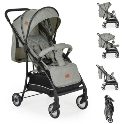 Cangaroo Kinderwagen London Buggy, Aluminiumrahmen, verstellbare Rückenlehne, Farbe:grün
