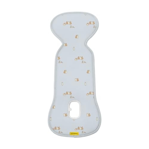 Aeromoov - Baby Sitzauflage Air Layer - Einlage Für Autositz oder Kinderwagen - Gruppe 0 - Antischwitz Sommerbezug - Bio-Baumwolle - Bunnies
