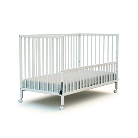 Webaby - Cododo-Bett aus Holz, Babybett, 60 x 120 cm, mit Rollen, Weiß