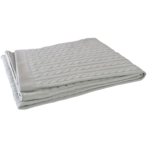 Jollein 516-522-64898 Decke, 100 x 150 cm, cable hellgrau