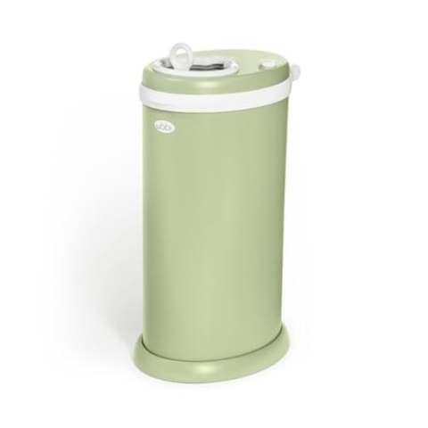 Ubbi Stainless Steel Nappy Pail, Odor Locking, No Special Bag Required, Award-Winning, Registry Must-Have, Lilypad