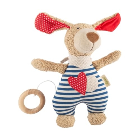 SIGIKID 39052 Spieluhr Hund Green Mädchen und Jungen Babyspielzeug empfohlen ab Geburt blau, 1 Stück (1er Pack)