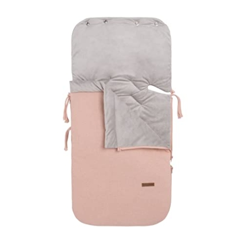 Baby's Only - 0+ Fußsack Babyschale aus Baumwolle - Gefüttert - für 5- und 3-Punkt-Gurten Autositz - für Mädchen - Blush