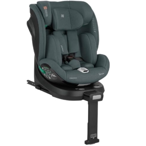 Kikkaboo Kindersitz i-Twist i-Size (40-150 cm) Gruppe 0+/1/2/3 Stützbein Isofix, Farbe:grün