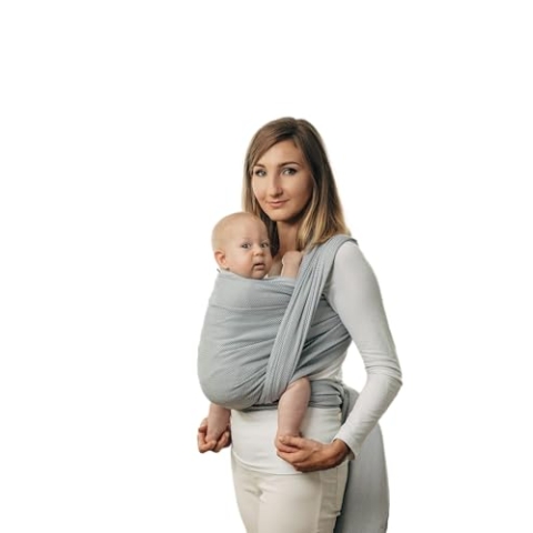 Little Herringone Tragetuch, Grau, 4,6 m LENNYLAMB
