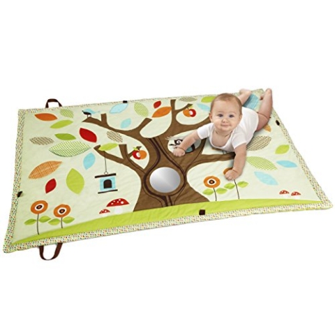 Skip Hop 307550 Treetop Friends Mega Mat - Riesige Spiel- und Krabbeldecke, Zwillingsdecke