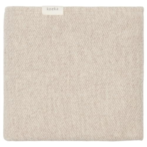 Koeka Kinderbettdecke - Kuscheldecke - Ungefuttert - Gestrickt - Toronto - Wollmischung - Waschbar - Beige - 100X150 Cm