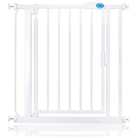 Bettacare Auto Close Treppenschutzgitter, 75 cm - 82 cm, weiß, Druckpassendes Schutzgitter, Babygitter, Sicherheitsbarriere für Türen, Flure und Räume, einfache Installation