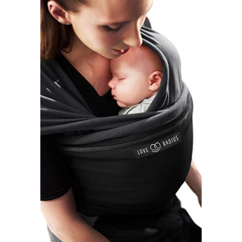 Je Porte Mon Bébé Tragetuch, Schwarz/Anthrazit