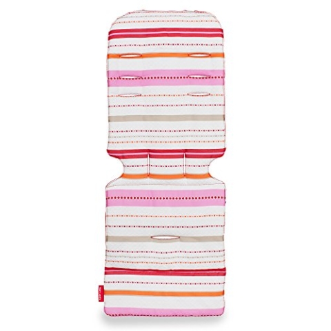 Maclaren Universal Sitzauflage Marseilles Stripe Pink - Doppelseitiges Kinderwagenzubehör, Atmungsaktiv und maschinenwaschbar, Einfaches Anbringen/Abnehmen an allen faltbaren Kinderwagen