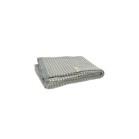 Little Naturals 516-522-00057 Gestrickte Decke, 100 X 150 cm, Mixed grau/sand/off-white