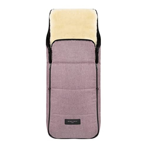 WERNER CHRIST BABY, Kinderwagen-Fußsack CORTINA – Thermo Winterfußsack (Kinder ab 6 - bis 36 Monate), mit herausnehmbarer Lammfelleinlage, medizinisches Fell, in Rosé (rosa)