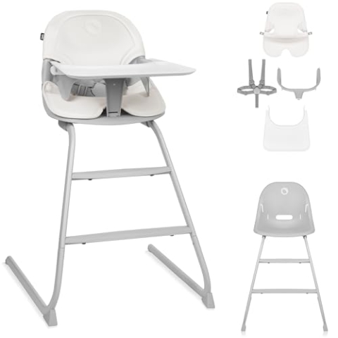 LIONELO DALIA 2-in-1 Babystuhl 6-36 Monate 15 kg, Hochstuhl für ältere Kinder bis 60 kg, 5-Punkt-Gurt, 2 Fußstützen, Tablett, mit dem Kind mitwachsend