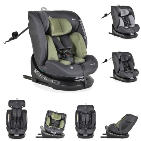 Cangaroo Kindersitz Draco i-Size (40-150cm) Isofix, 360° drehbar, Top Tether, Farbe:grün
