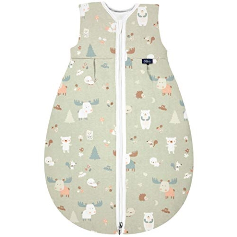 Alvi Mäxchen Thermo Schlafsack ohne Arm Design Baby Forest (Größe 80)