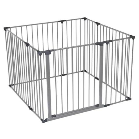 Safetots Premium MehrPanelSpielbereich, 105cm x 105cm, Grau, 70cm Hoch, BabySpielplatz, Spielbereich für Kleinkinder, Großer Spielbereich, Einfache Installation