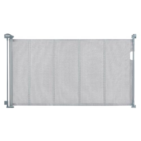 VEVOR Türschutzgitter Treppenschutzgitter Max. 153 cm Ausziehbares Babygitter 87 cm Hohe, Turschutzgitter Haustiere Kinderschutzgitter Grau, Treppengitter zum Klemmen für Baby Hundegitter Draußen