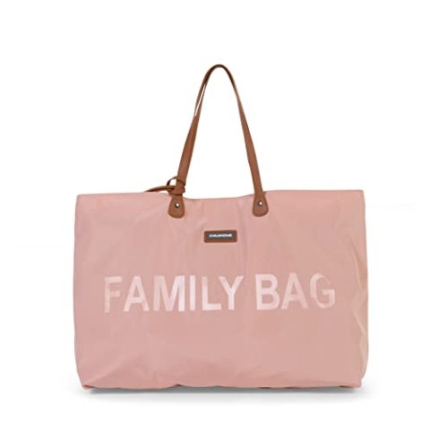 Childhome, Family Bag, Wickeltasche, Reisetasche/Wochenendtasche, Großes Fassungsvermögen, inkl. abnehmbarer Tasche, Rosa/Kupfer