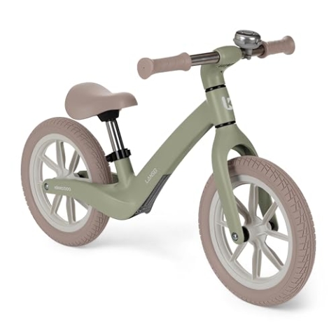 KikkaBoo Lanser, Laufrad ab 3 Jahre, Ultraleichtes Balance Bike, 12 Zoll, Verstellbarer Sitz, Fahrrad für Kleinkinder 3-6 Jahre, Grün