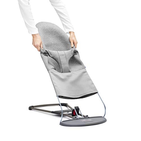 BabyBjörn Stoffsitz für Babywippe, 3D-Jersey, Hellgrau