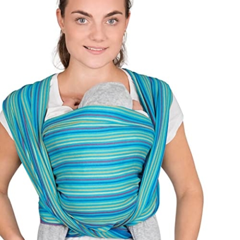 Hoppediz Baby-Tragetuch ab Geburt, Neugeboren bis Kleinkind, 100% Baumwolle, Antigua 4,60 m