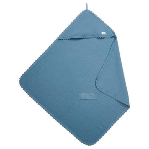 Koeka Baby Einschlagdecke - Für Babyschale - Für Wippe - Für Kinderwagen - Ideal Für Sommer - Elba - Luftige Baumwolle - Waschbar - Blau - 100X100 Cm