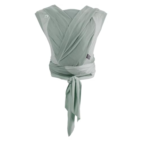 Chicco Boppy ComfyHug Ergonomische Babytrage für Neugeborene, ab 2,5 kg, Rucksack, einfach zu bedienen und bequem, elterorientiert, verstellbarer Gurt, Kopf- und Nackenstütze, Grün