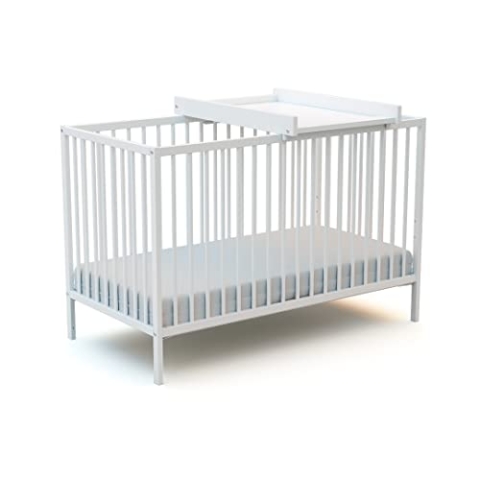WEBABY – Duo aus weißem Babybett und Wickelunterlage